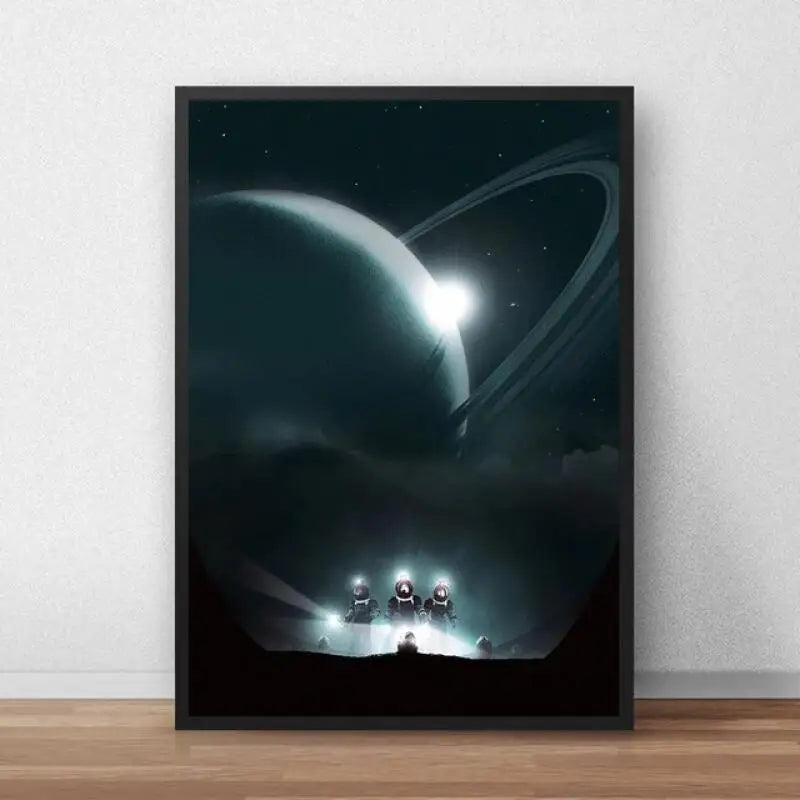 Classic Sci-Fi Alien Movie Poster, Retro Style Canvas Painting, Astronaut Space Print, Ideal Wall Art for Home Room Decoration