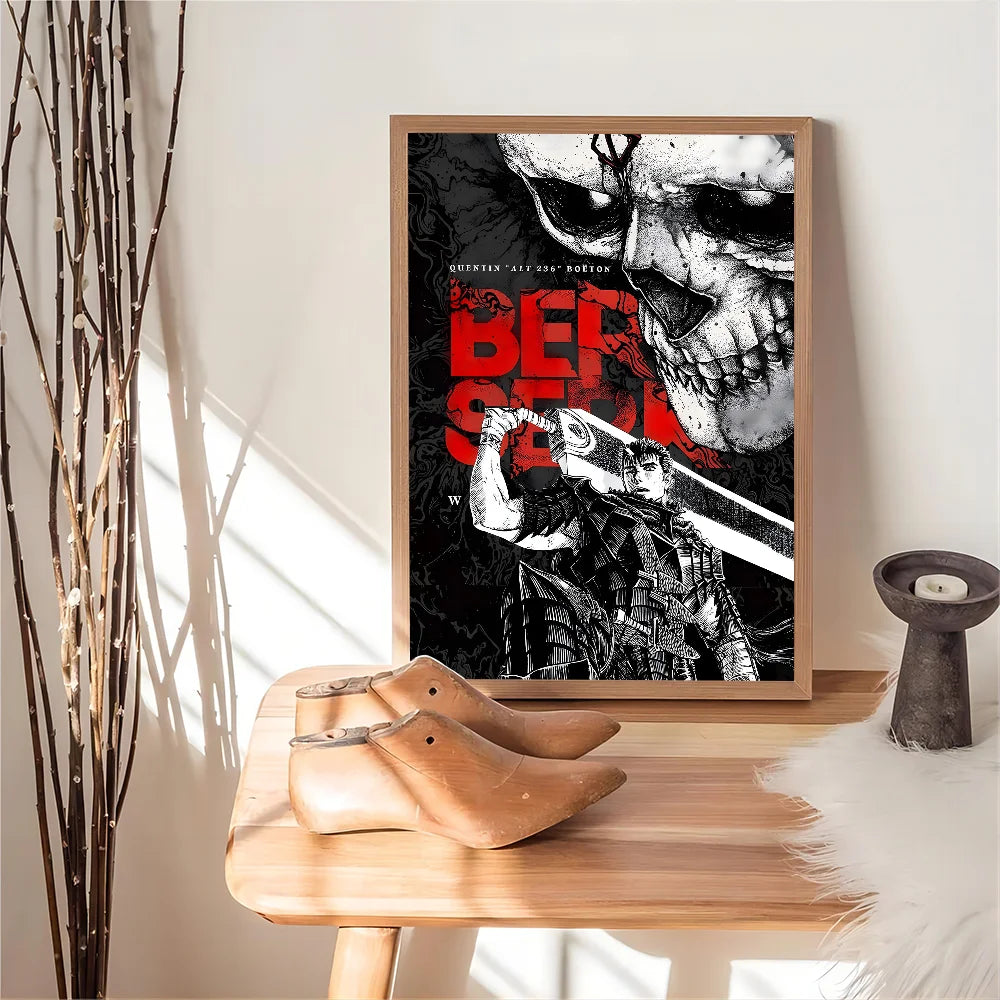Amine BERSERK Poster Home Furnishing Highend Kraft paper Poster Wall Painting Study Home Living Room Decoration