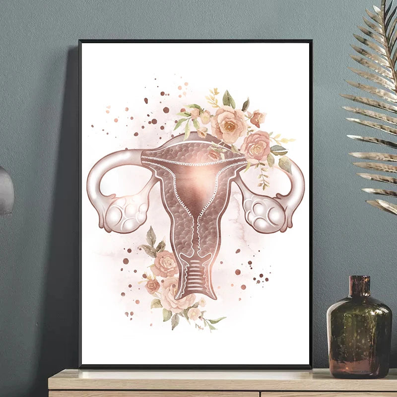 Female Anatomy Fertility Pregnancy Posters Prints Canvas Painting Wall Art Picture Gynecology Obstetrics Decoration Mural Gift