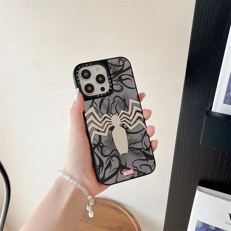 for ASETiFY Joint Venom Mask Apple 16 Pro Max15 Plus Anime Magnetic 13 Mirror 14 Case 11 Phone Case