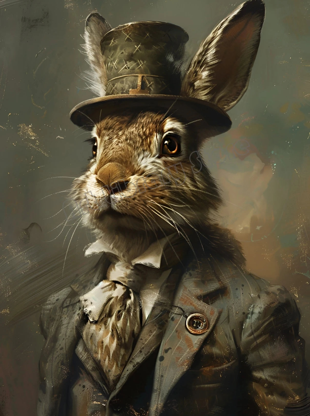 Retro Gentleman Rabbit Crocodile Portrait Renaissance Animals Human Body Poster Canvas Painting Wall Art Pictures Home Decor