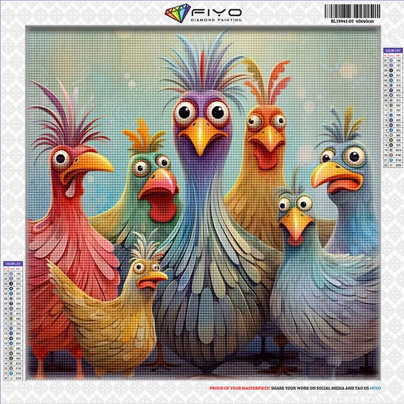 Animal Diamond Mosaic New Arrival 2024 Diamond Painting Picture Of Rhinestones Rooster Cross Stitch Kits Home Decor