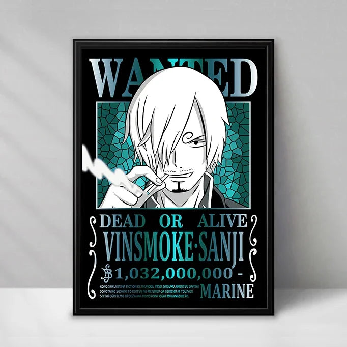 New Bandai Japanese Animation One Piece Bounty Order HD Poster Hanging Painting Mural Gaming Room Living Room Decoration Paintin