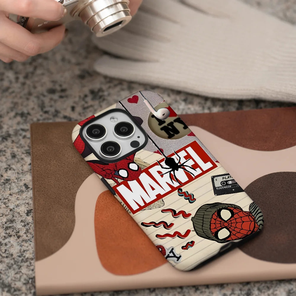 M-marvel s-spider man Phone Case Phone Case Film shell For iPhone 16 15 14 13 12 11 Pro Max Plus