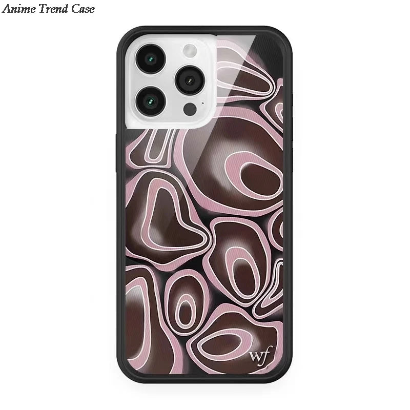 Wildflower 3D Wonderland Rabbit Phone Case for iPhone 16 15 14 13 12 Pro Max Plus 15plus Gemstone WF metal Logo Cover Funda