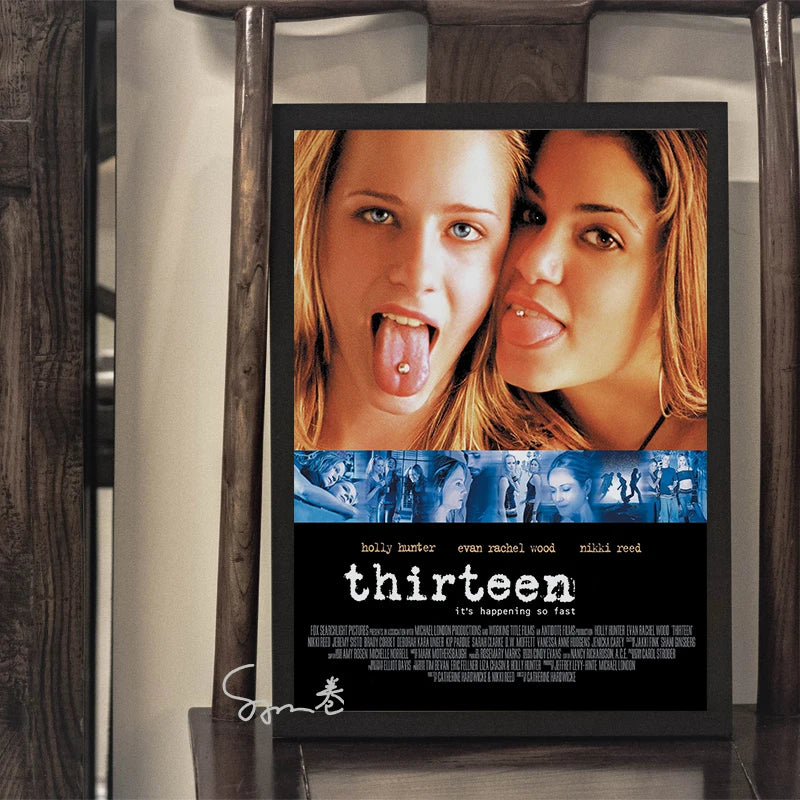 Thirteen Movie Film Poster Canvas Printing Teenage Movie Thirteen Wall Art Decor Home Room Cinema Aesthetic Wall Decoration Gift