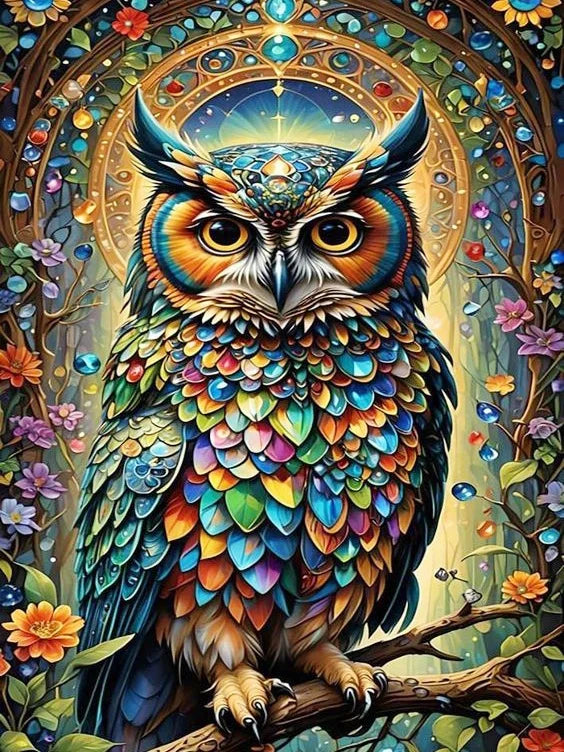 Momoart New Arrival Diamond Mosaic Owl Painting Bird Animal Kit Needlework Full Square Round Embroidery Handicraft