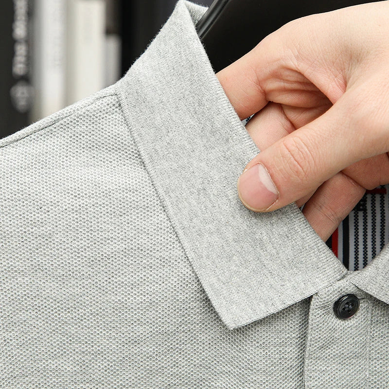 %Cotton letter jacquard lapel short sleeved T-shirt men's high-end brand Little Bee embroidery fashion trend summer polo shirt