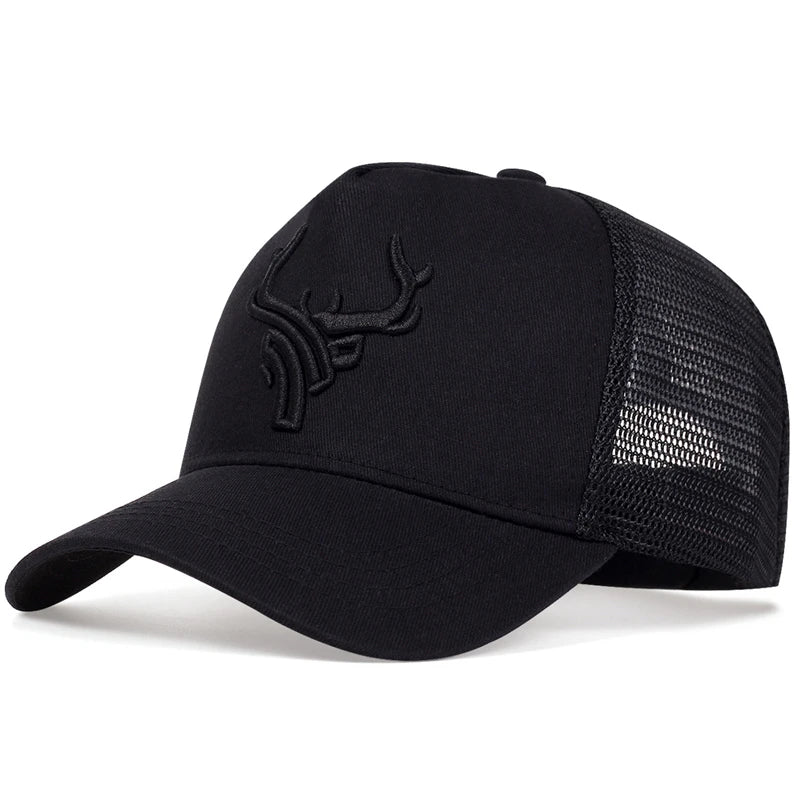 Antler Embroidered Baseball Cap Hip Hop Hat Adjustable Fashion Men Women Summer breathable Mesh Caps Casual sun Hat Dad Hats