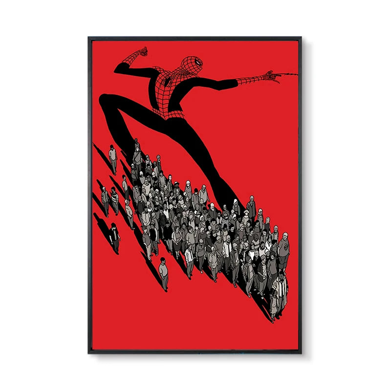 Marvel Super Hero Decorative Painting Anime Spider Man Art Poster Retro American Film Mural Home Childrens Room Wall Decor Print
