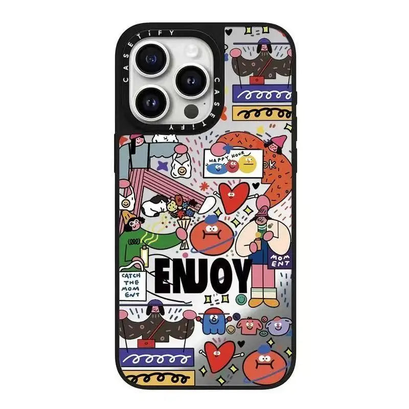 Full Screen Poya Small Panda Apple Phone Case Compatible for iPhone16Promax Cute Animal Design Mobile Phone Cover