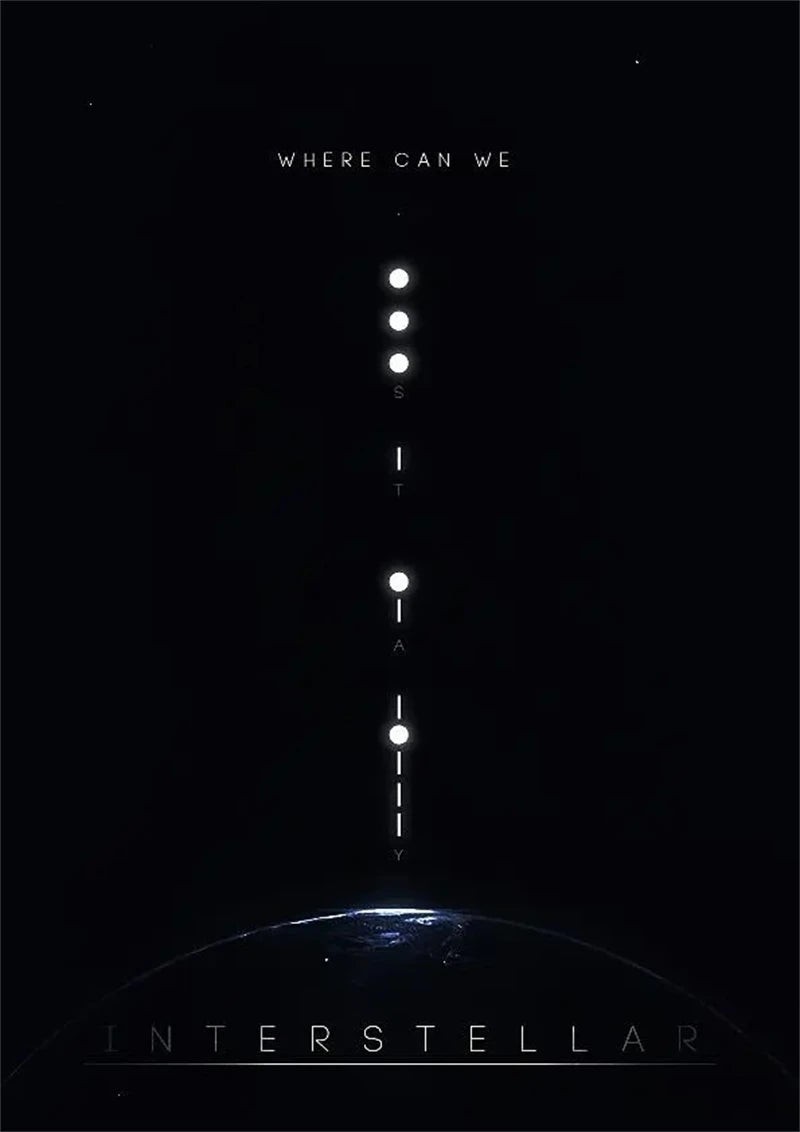 Classic Hot Movie Interstellar Art Home Wall Decoration Quality Canvas Poster Aesthetics Living Bar cafe Posters Wall Picture