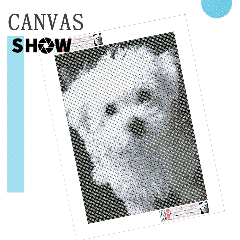 Diamond Painting Kit Dog Animal Gift Picture Of Rhinestones 5d DIY Cross Stitch Round Drill Embroidery 30x40cm Home Decor