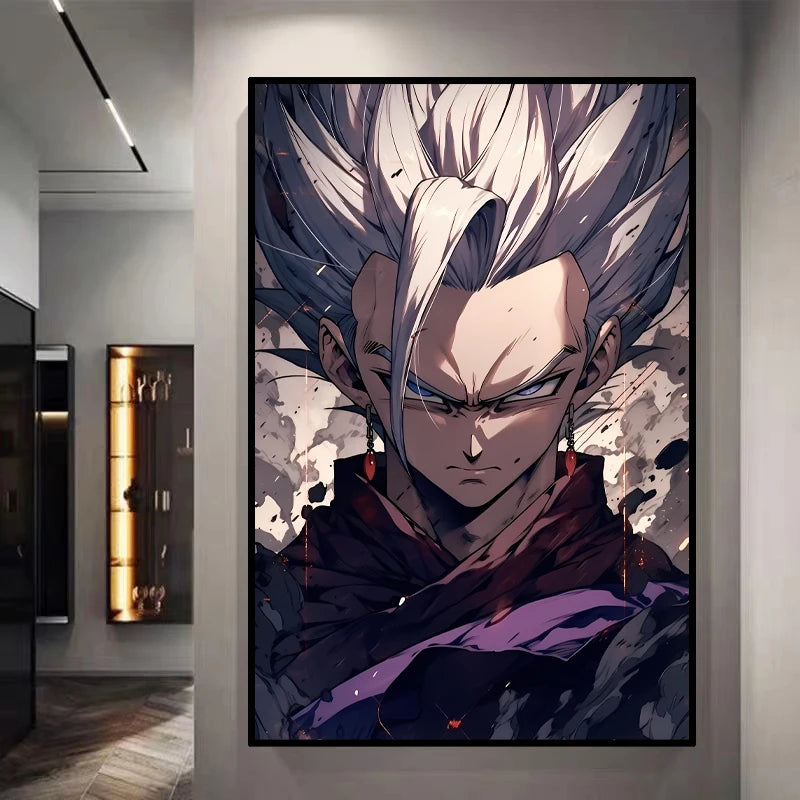Dragon Ball Decorative Painting Sun Wukong Super Saiyan Japanese Anime Hanging Picture Living Room Bedside Mural
