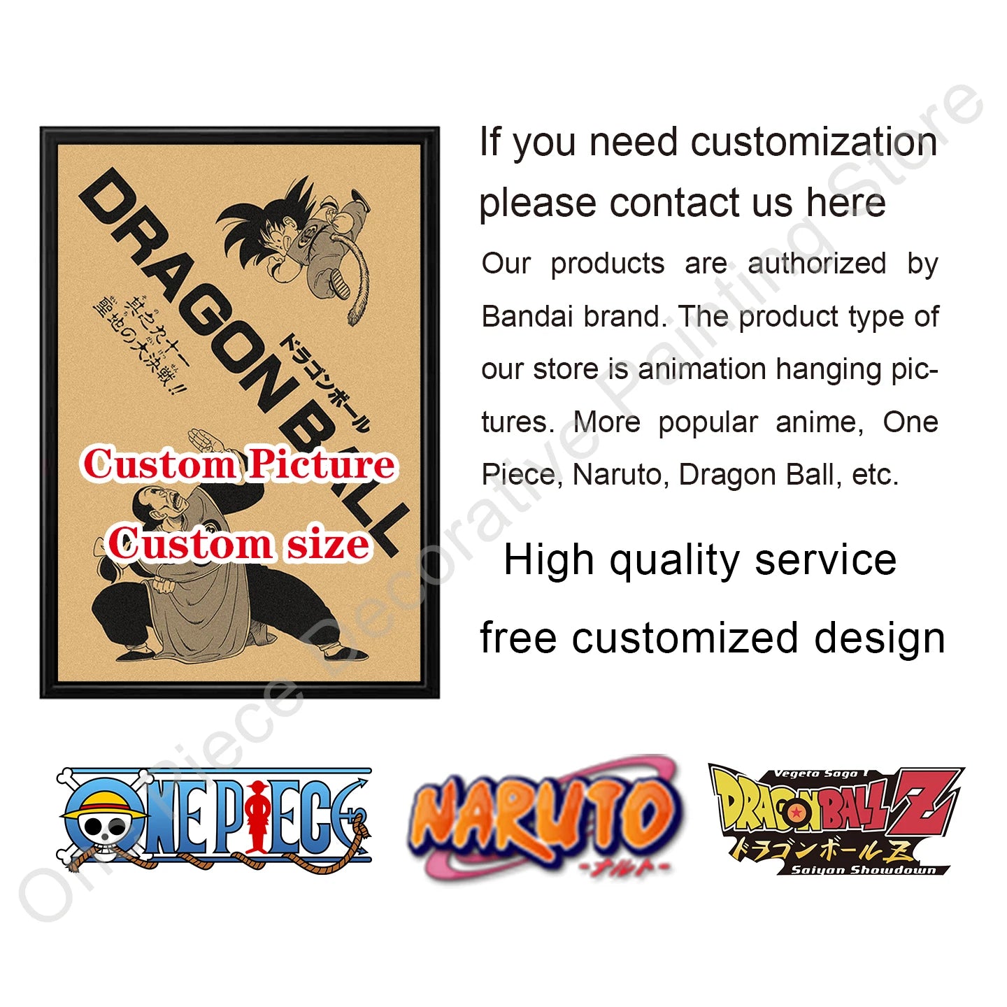 Bandai Classic Anime Retro Dragon Ball HD Poster Goku Gohan Vegeta Piccolo Friza Canvas Painting Print Wall Art Children Gift
