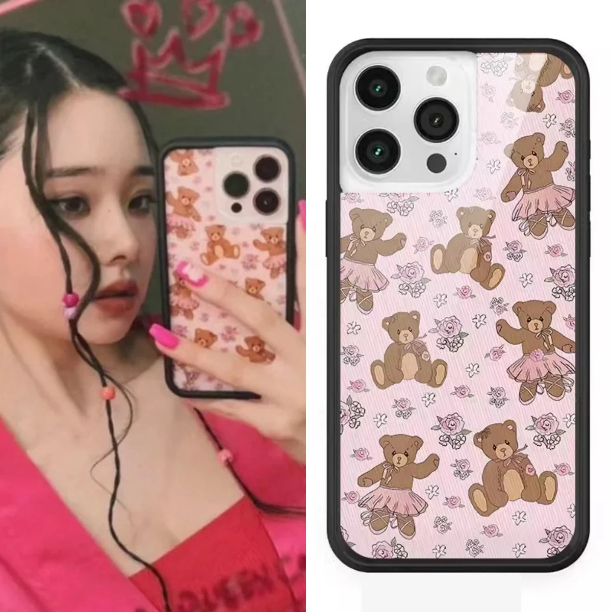 Wildflower 3D Ins Strawberry cherry Phone Case for iPhone 15 14 13 Pro Max 13pro 14pro 15pro WF Cute Cartoon Cover Funda