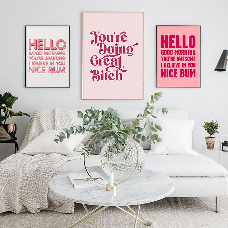 Funny Quote Art Poster Pink Makeup Prints Bedroom Home Decor Modern Inspirational Girl Power Dot Self Care Wall Canvas Painting