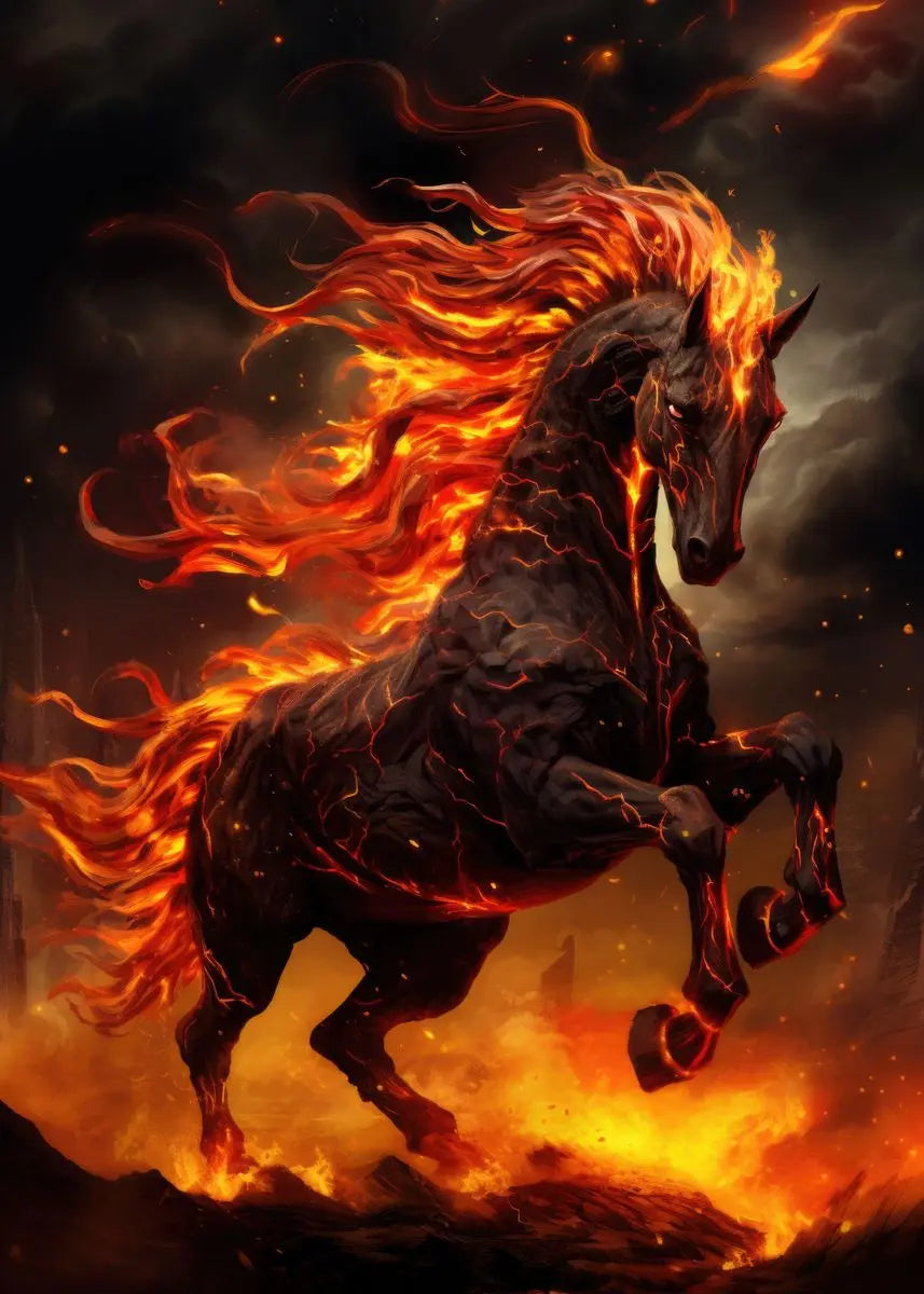 Fantasy Horses Poster Magic Natural Animals Fantasy Prints Canvas Painting Wall Art Pictures Home Living Room Modern Decoration