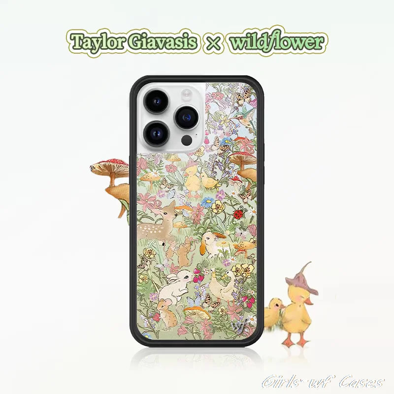 Wildflower wild Grassland Deer Duck Phone Case for iPhone 16 15 14 13 12 Pro Max Plus WF Girls Taylor Giavasis Cover Cases