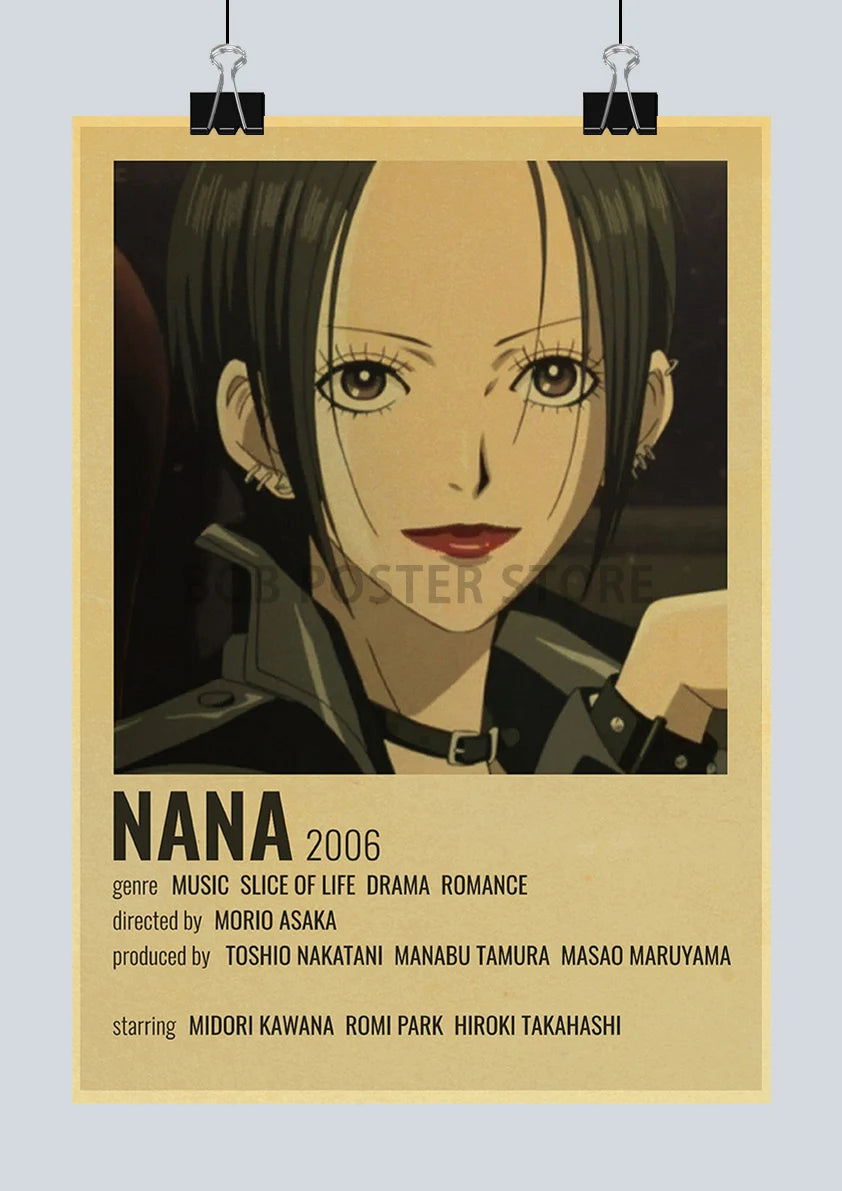 Japan Anime NANA Posters Retro Kraft Paper Sticker Poster 2021 Arrivals Bar Cafe Decor Nostalgia Gift Funny Prints Wall Painting