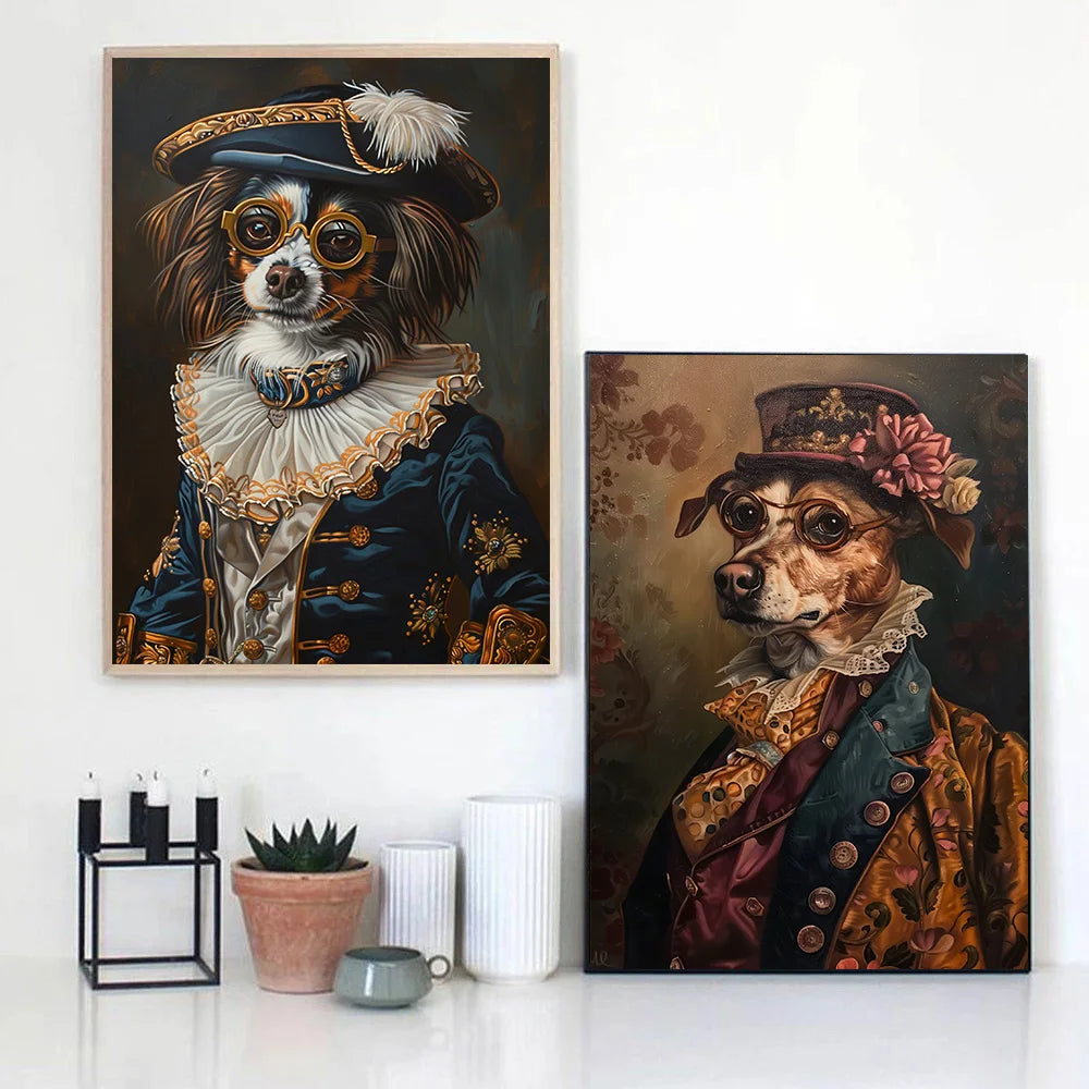 Animal Pet French Bull Dog Giraffe Cat Dog Portrait Poster Print Wall Art Pictures Canvas Painting Living Room Home Decor Gift