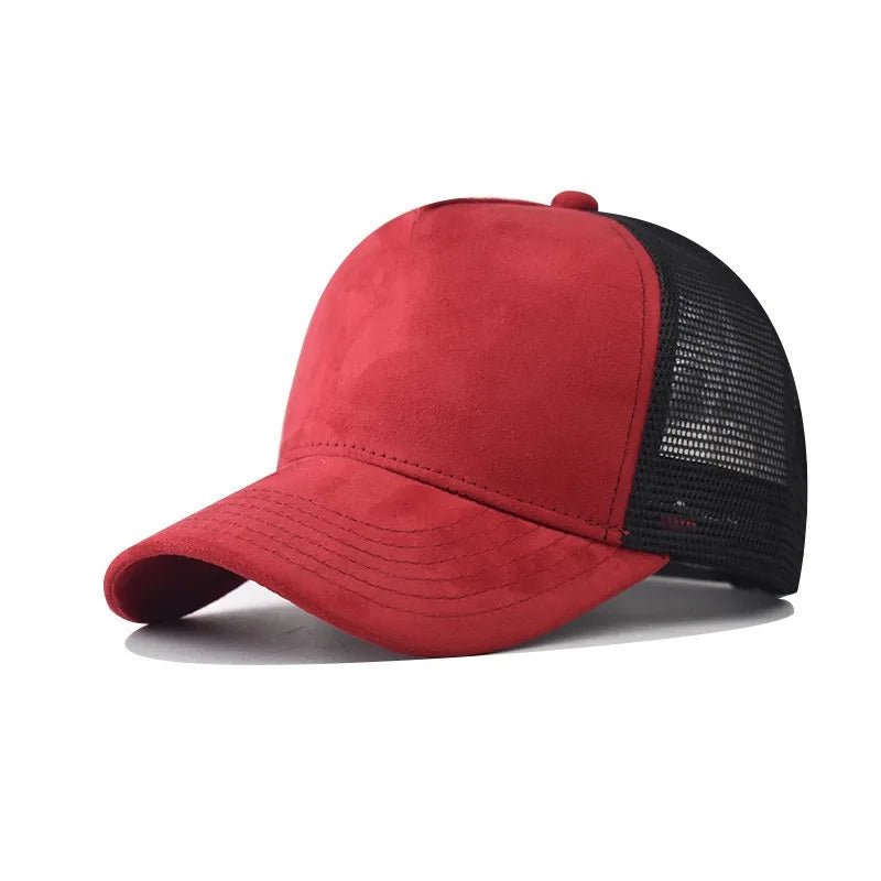 SLECKTON Custom Logo High-quality Suede Mesh Baseball Hat Letter Embroidery Brand Design Outdoor Sport Cap Wholesale Fashion
