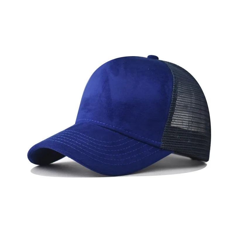 SLECKTON Custom Logo High-quality Suede Mesh Baseball Hat Letter Embroidery Brand Design Outdoor Sport Cap Wholesale Fashion