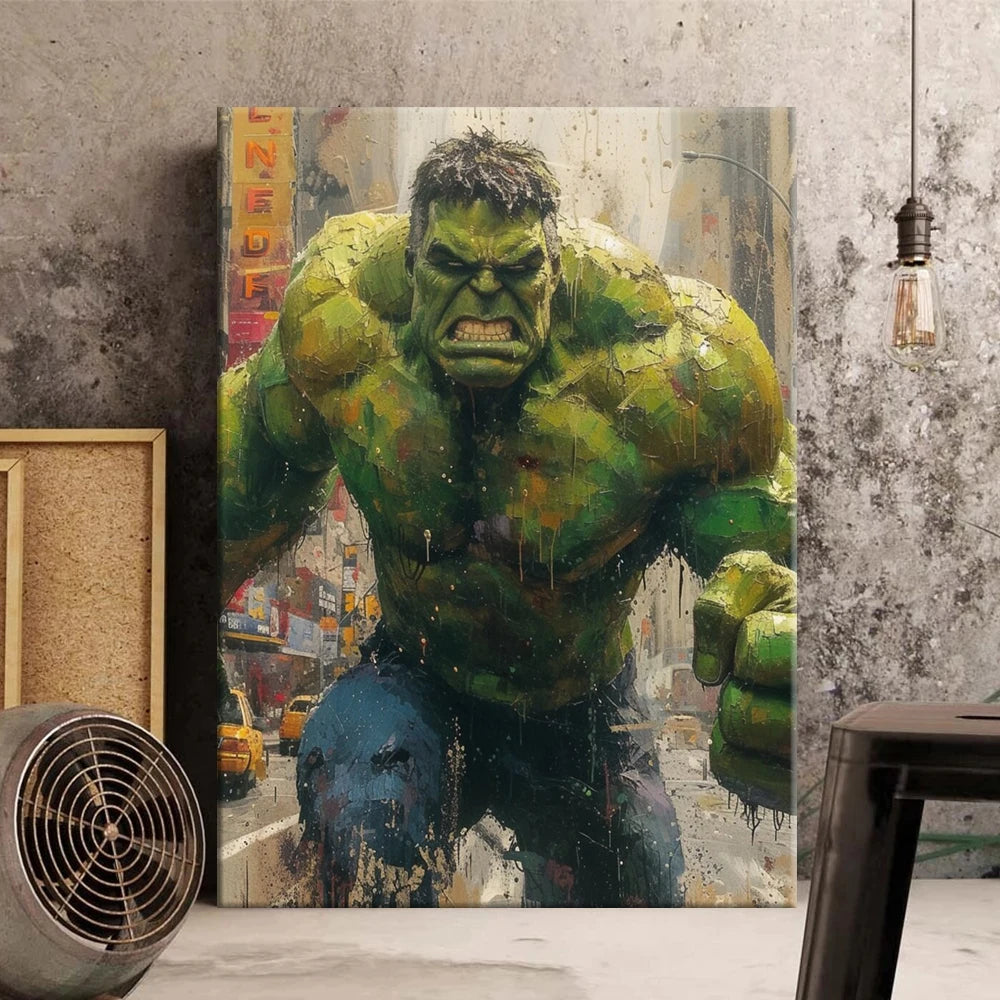 MINISO Poster Marvel Heroes Canvas Wall Art Print Spider-Man Captain America Hulk Art Mural Home Decor Birthday Christmas Gift