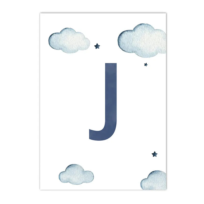 Hot Air Balloon Canvas Poster Custom Name Art Painting Blue Helicopter Plane Print Pictures Nursery Wall Posters Kids Room Decor