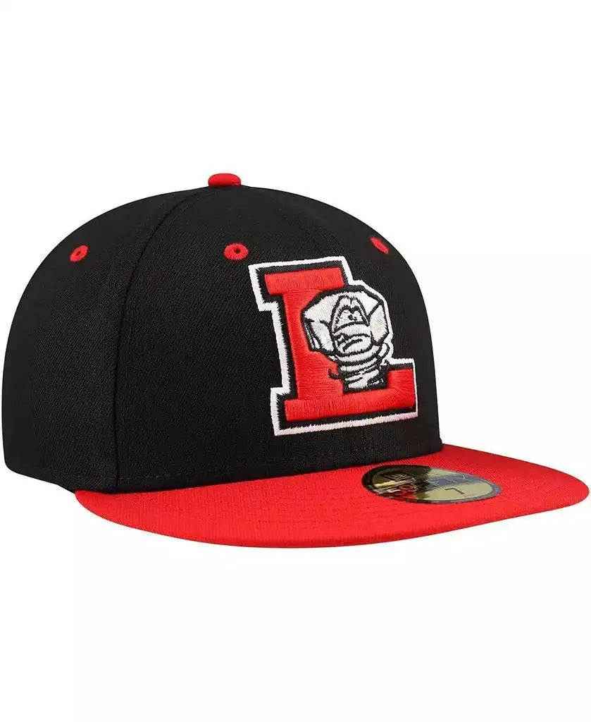 New Era | Men's Black/Red Lansing Lugnuts Authentic Collection 59FIFTY Fitted Hat