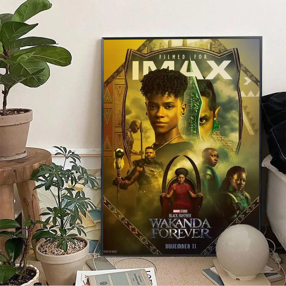 1pc Black Panther Marvel Comics Poster Wall Art Home Decor Room Decor Digital Painting Living Room Restaurant Kitchen Art
