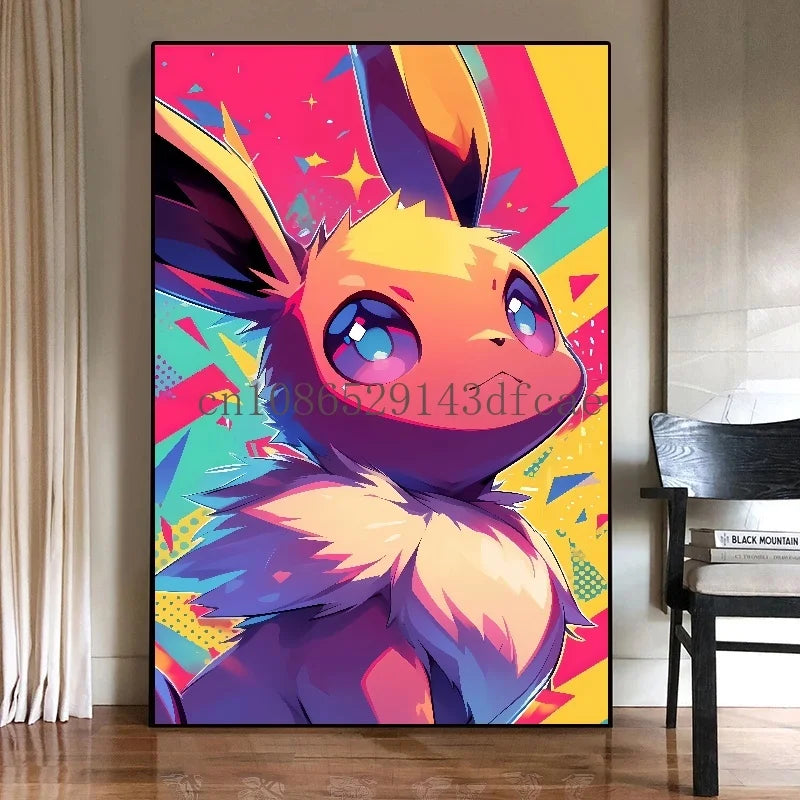 Anime Pokemon Canvas Painting Bulbasaur Charmander Squirtle Poster and Print Watercolor Wall Art Picture Home Decor Kids Gifts
