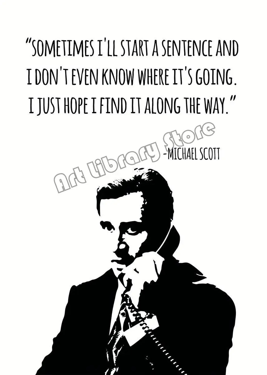 The Office Classic Tv Show Michael Scott Motivational Quotes Poster Canvas Painting Wall Art Pictures Office Home Decor Gift