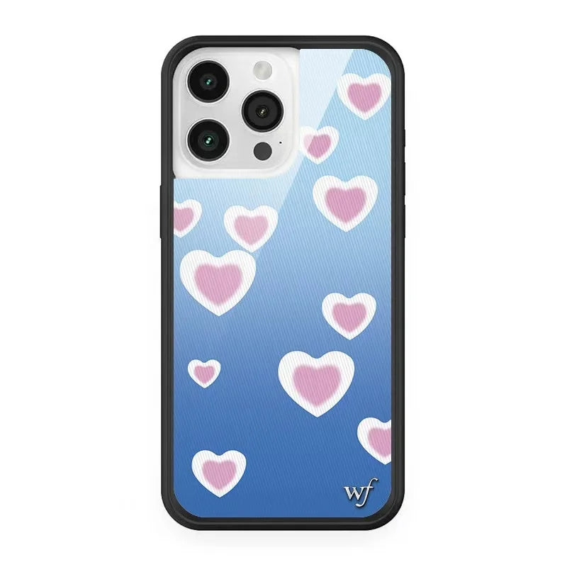Wildflower Lila Moss Dreamy Hearts Flower Wildflower Phone Case For iPhone 12 13 14 15 16 Pro Max WF 3D Love Heart Poker A Case