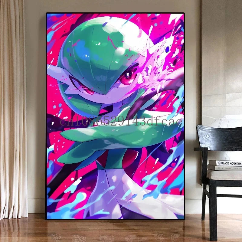 Anime Pokemon Canvas Painting Bulbasaur Charmander Squirtle Poster and Print Watercolor Wall Art Picture Home Decor Kids Gifts