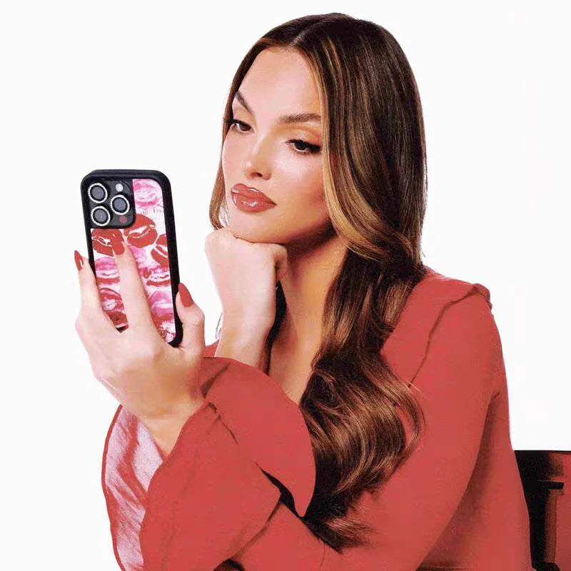Wildflower Kensington Girls Phone Case for iPhone 12 13 14 15 16 Pro Max Plus 16Pro wf Romantic kiss mark Lipstick Lips Cover