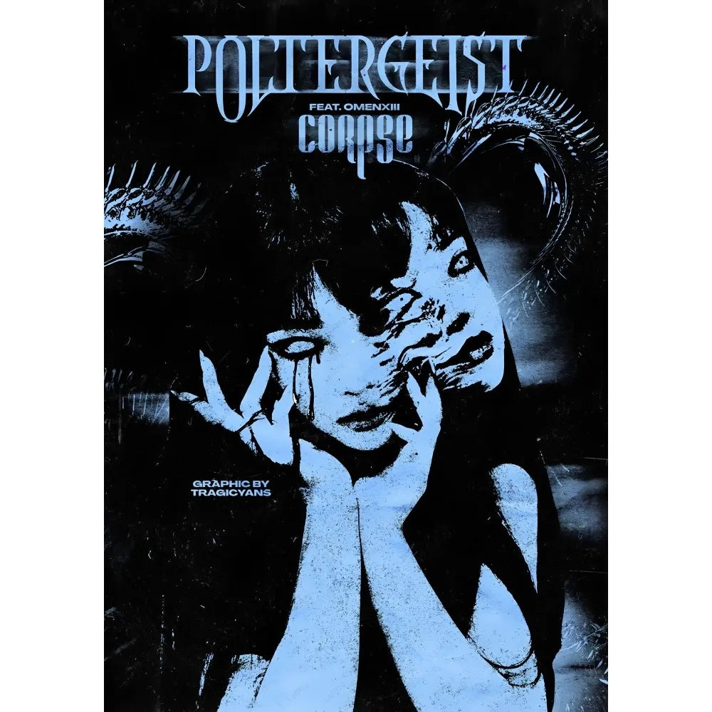 J-Junji Ito T-Tomie Retro Cool Girl Poster Sticky Wall Art Printing Waterproof Home Living Bed Room Bar Aesthetic Decor