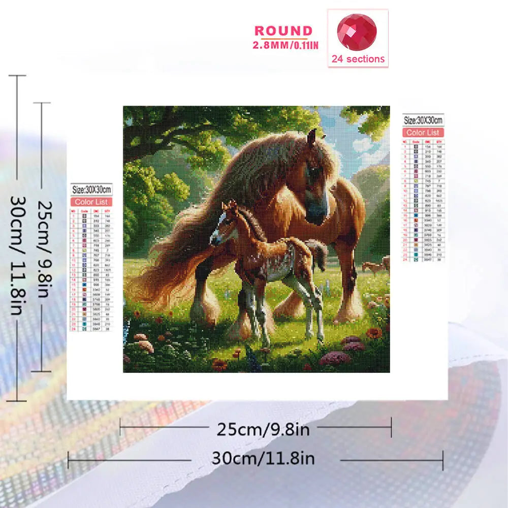 Momoart Diamond Embroidery Horse Animal New Arrival Painting Picture Rhinestones Diamond Mosaic Cross Stitch Handicraft