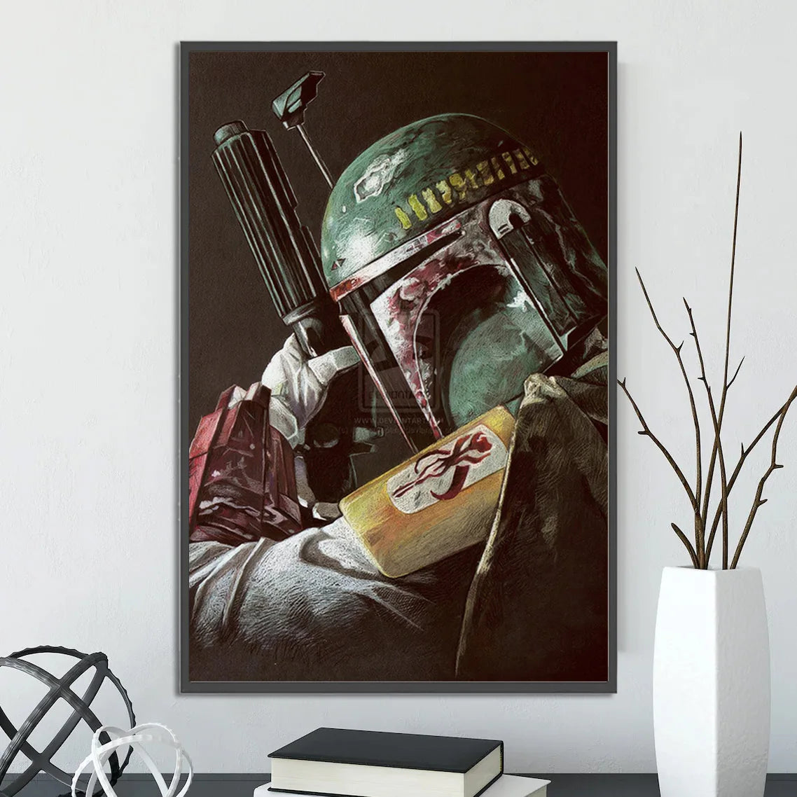 Star Wars Mandalorian Self-adhesive Poster Figures Home Decoration Painting Wall Art Computer Room Decor Kid Gift Yoda Wallpaper