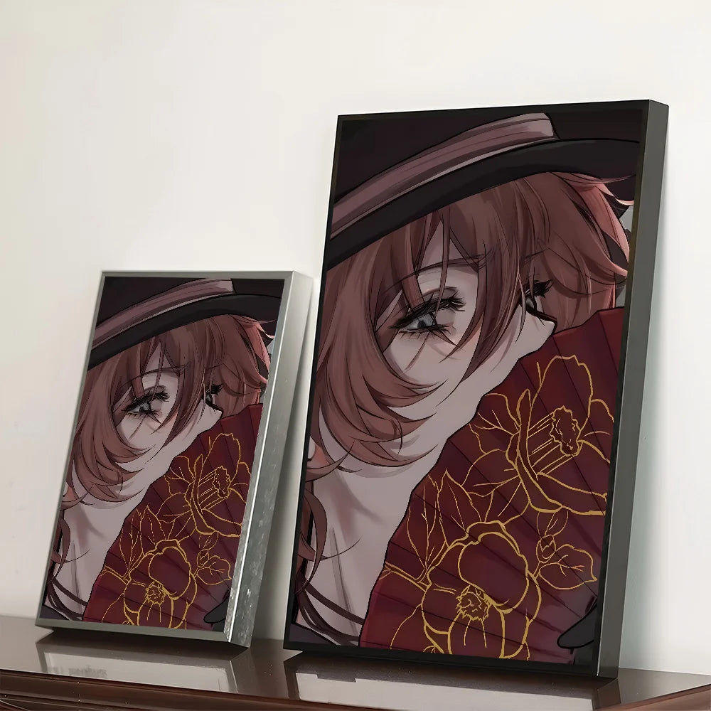 1pc Bungo Stray Dogs Dazai Chuuya Anime Poster Stickers Art Wall Murals Decor Game Room Decor Gifts Kawaii HD Painting Cat Cars