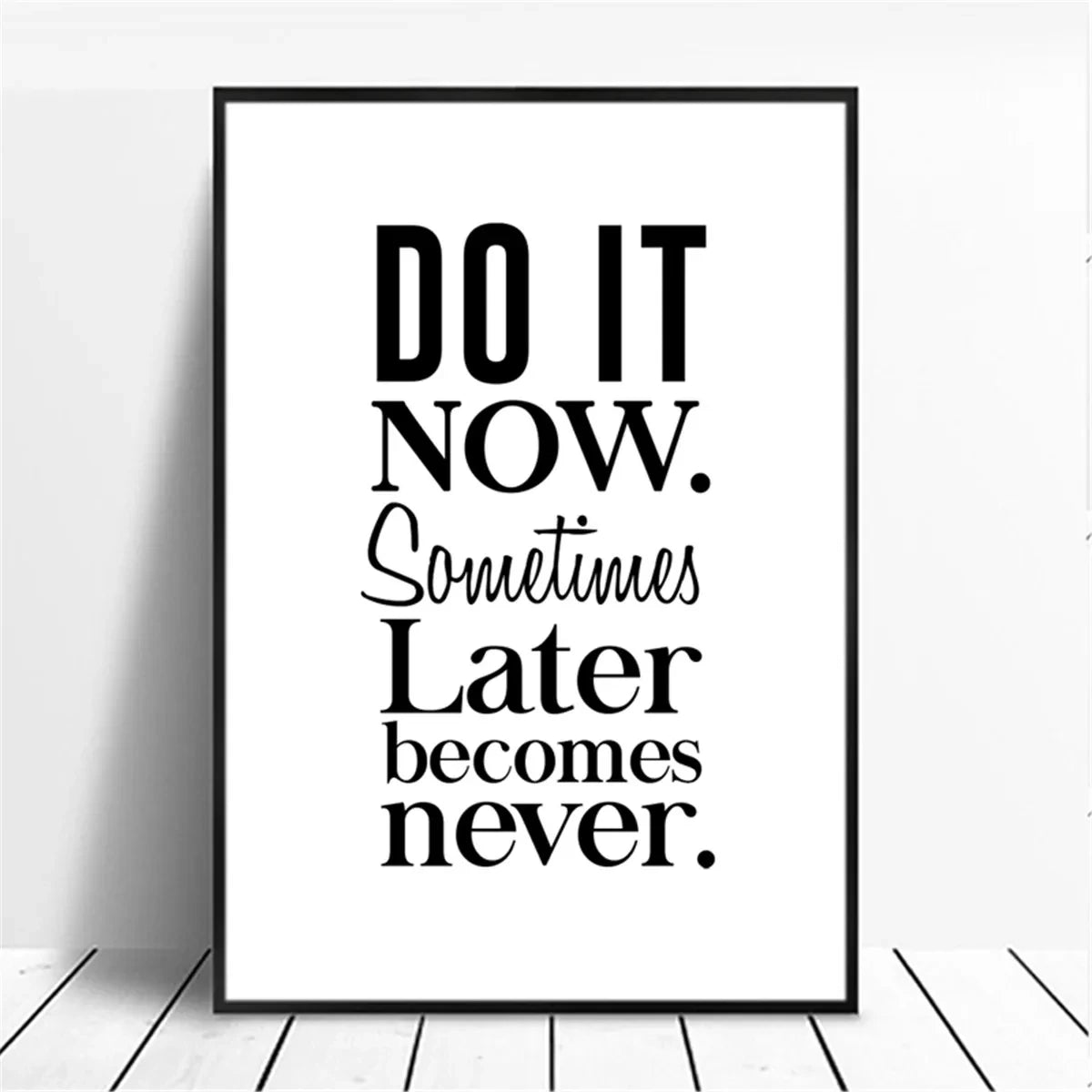 Canvas Painting Positive Energy Phrases Motivational Words Quote Poster Black and White Minimalist Wall Art Pictures Home Decor