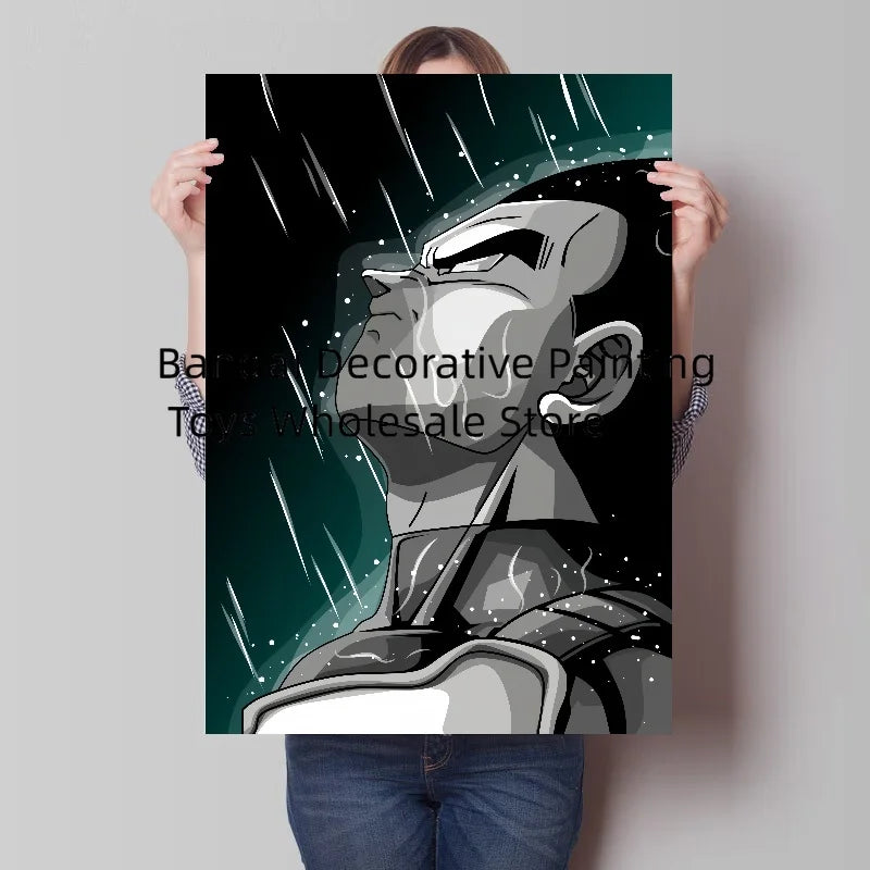 Bandai Classic Anime Goku Vegeta Dragon Ball Mural Cartoon Home Decor Living Room HD Poster Painting Christmas Gift for Children