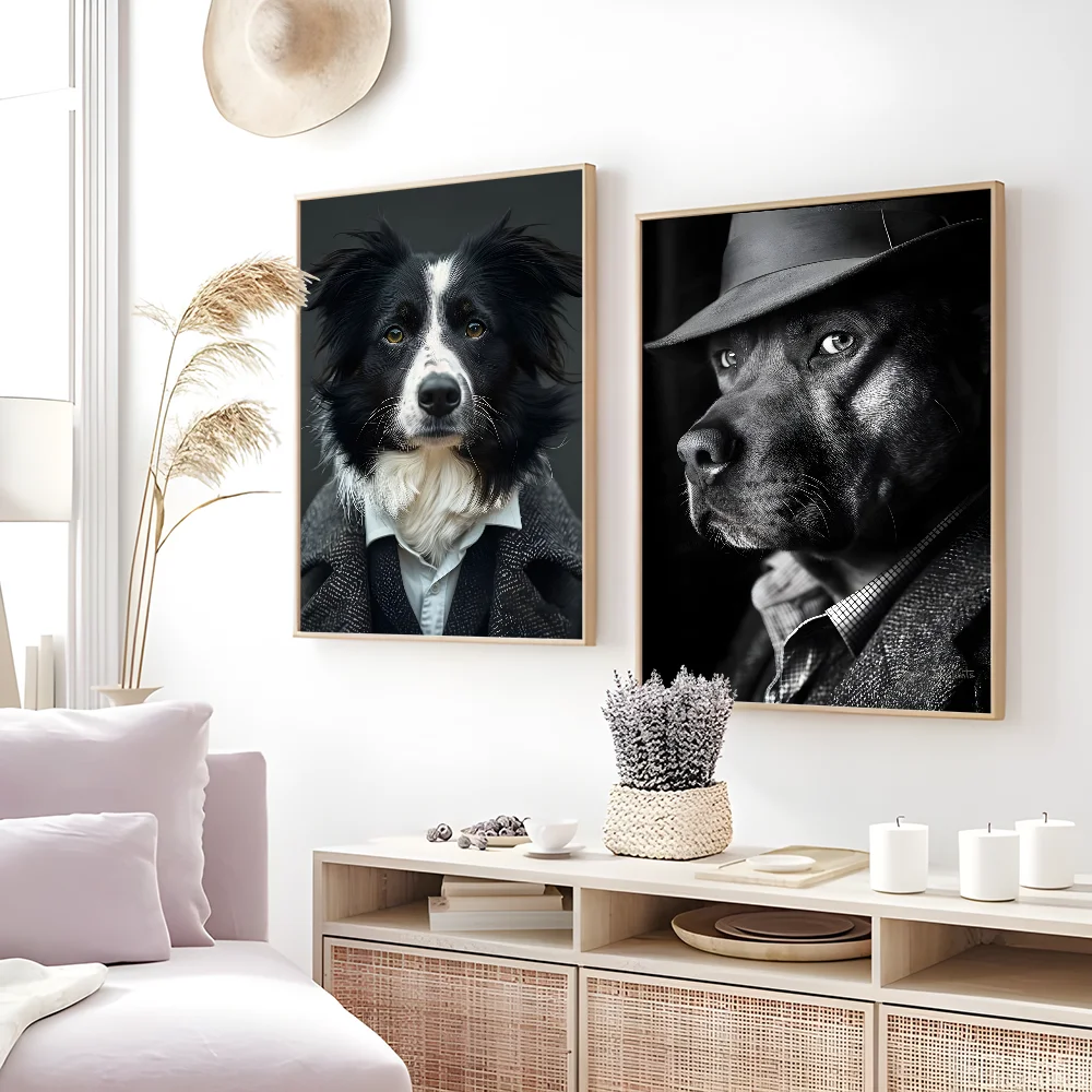 Dog friend funny spoof gift Poster 1pc Living room wall decor aesthetic Hallway Bedroom Bathroom Bar Festive Creative waterproof