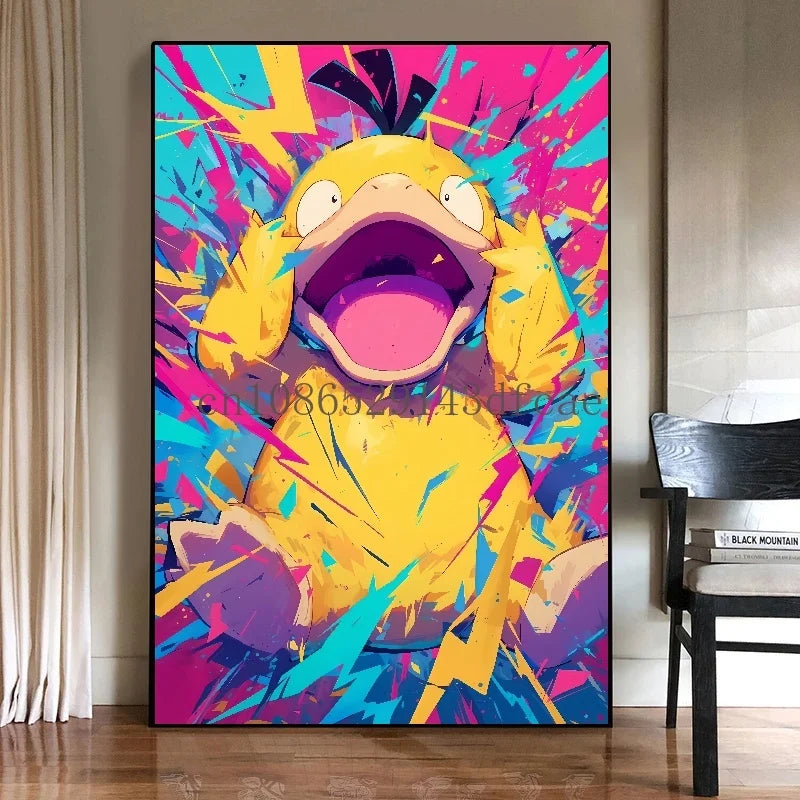 Anime Pokemon Canvas Painting Bulbasaur Charmander Squirtle Poster and Print Watercolor Wall Art Picture Home Decor Kids Gifts