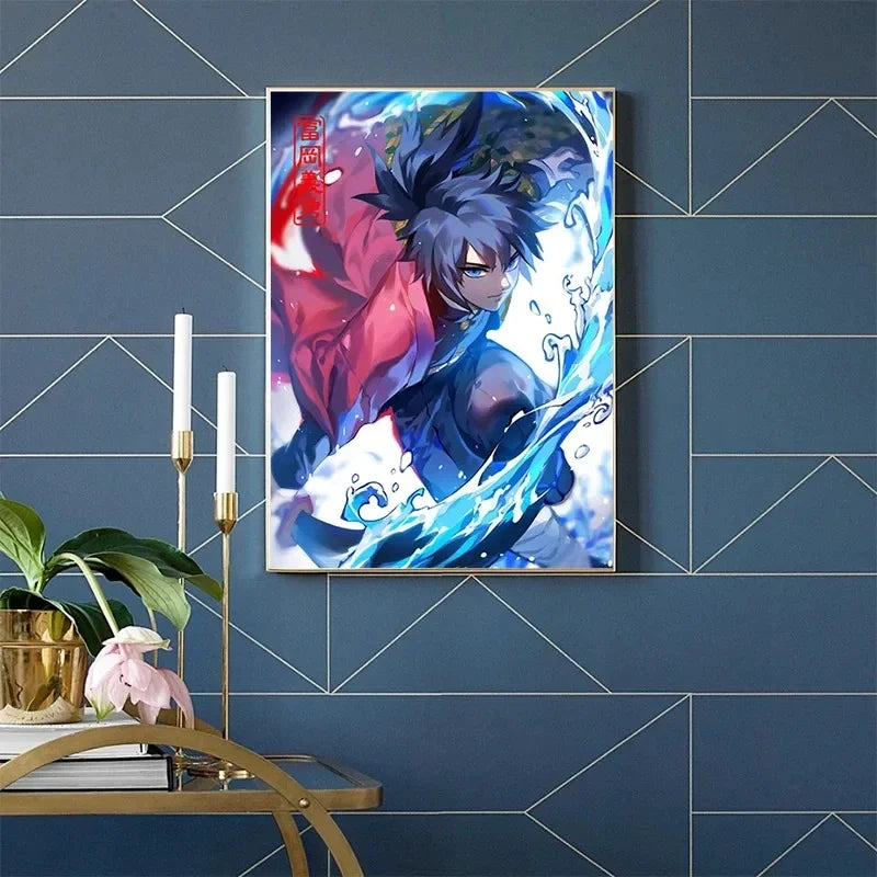 Classic Pop Anime Demon Slayer Kyojuro Rengoku Art Poster Canvas Painting Wall Prints Picture for Living Room Modern Home Decor
