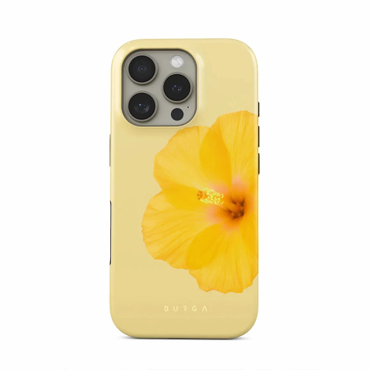 Yellow Petals BURGA Phone Case for iPhone 16 15 14 13 12 11 X XS XR XSMAX 7 8 Pro Max Plus Luxury Double-layer Back Cover