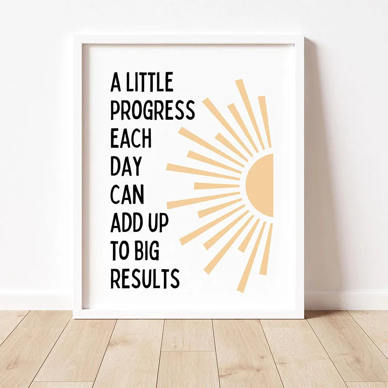 1pc Inspirational Quote Poster Wall Art Motivational Message Unique Gift Idea Poster Minimalistic Home Office Decor