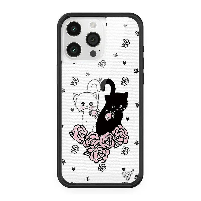 Wildflower Cartoon Cute Animal Cat Puppy Butterfly Horse Phone Case For iPhone 13 14 15 16 Pro Max WF Lovely Dancing Bear Cover