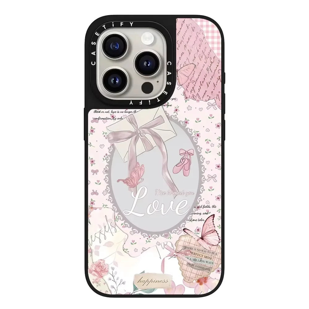 Floral envelope bow suitable for 16 Promax mirror phone case