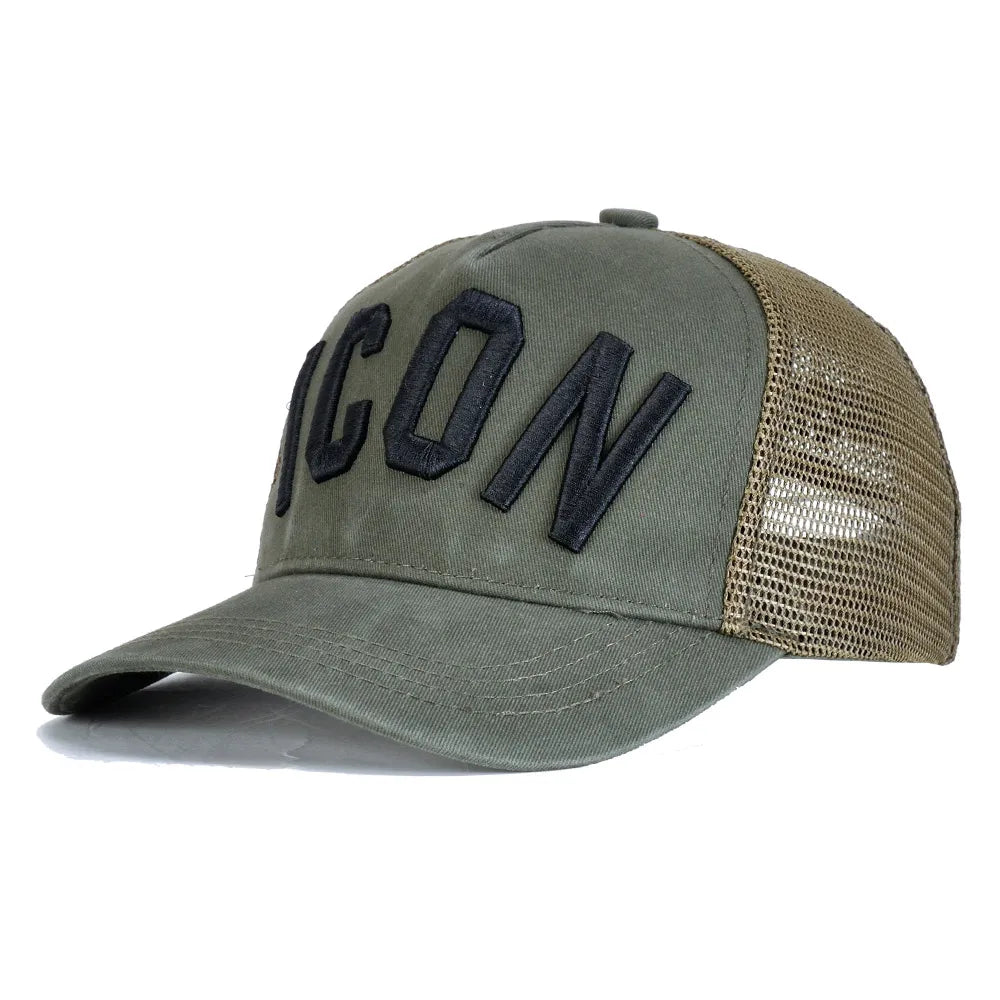 DSQICOND2 Brand 100% Cotton Baseball Caps ICON Letters High Quality Cap Men Women Customer Design Hat Black Cap Dad Hats